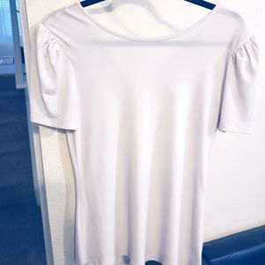 Express Large White Short Sleeve Blouse